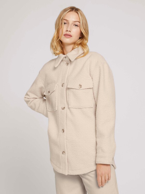 overshirt met zijzakken - Vrouwen - warm sand beige overshirt met zijzakken - Vrouwen - warm sand beige - 1 - TOM TAILOR Denim