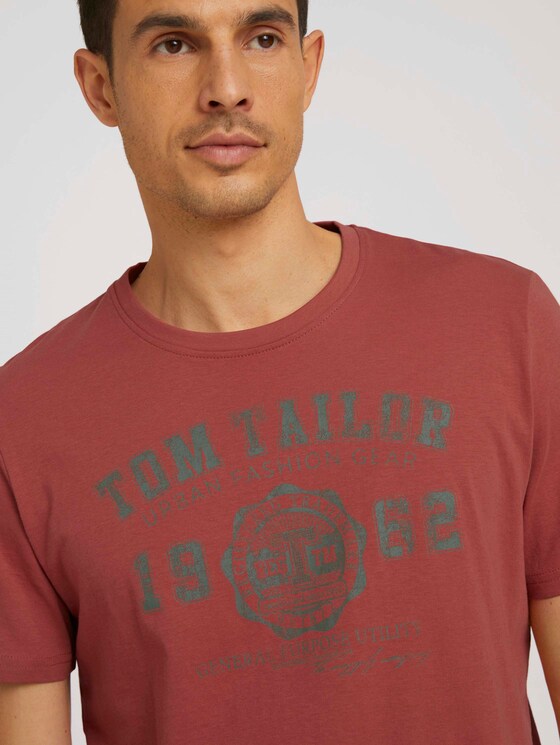 T-Shirt mit Print - Männer - Used Red T-Shirt mit Print - Männer - Used Red - 9 - TOM TAILOR