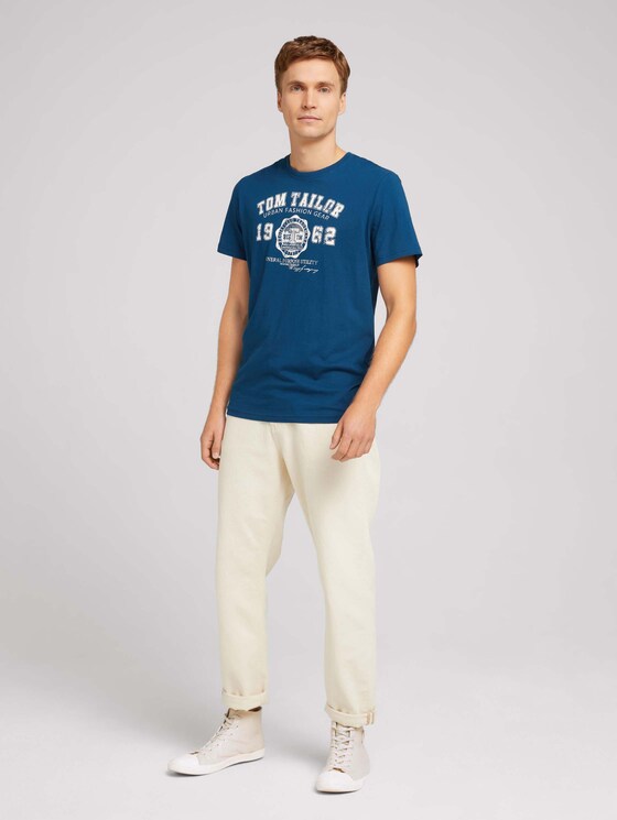 T-Shirt mit Print - Männer - Poseidon Blue T-Shirt mit Print - Männer - Poseidon Blue - 3 - TOM TAILOR