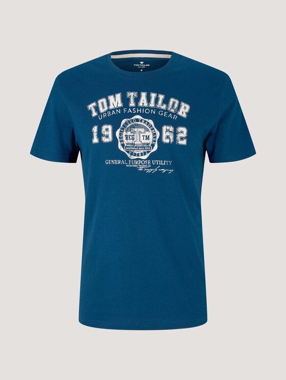 T-Shirt mit Print - Männer - Poseidon Blue T-Shirt mit Print - Männer - Poseidon Blue - 7 - TOM TAILOR