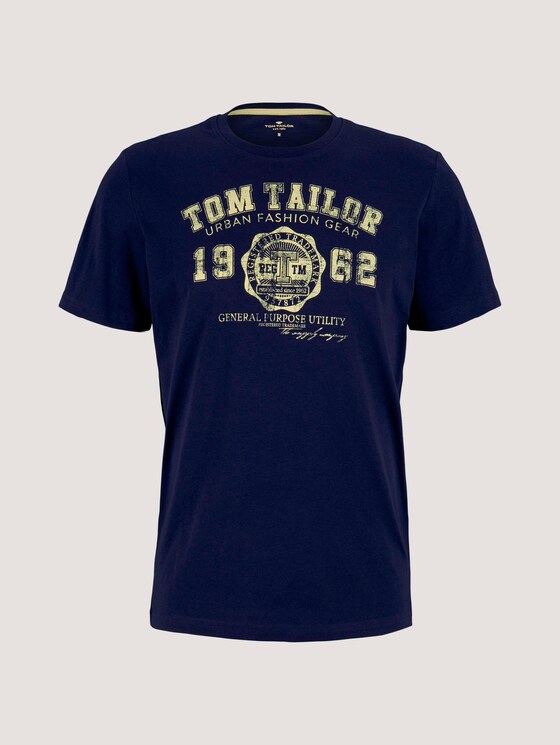 T-Shirt mit Logo-Print - Männer - Sailor Blue T-Shirt mit Logo-Print - Männer - Sailor Blue - 7 - TOM TAILOR