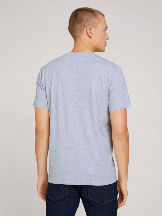 T-Shirt mit Print - Männer - Light Stone Grey Melange T-Shirt mit Print - Männer - Light Stone Grey Melange - 2 - TOM TAILOR