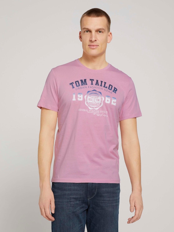T-Shirt mit Logo-Print - Männer - Soft Pink T-Shirt mit Logo-Print - Männer - Soft Pink - 1 - TOM TAILOR