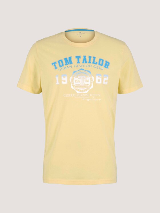 T-Shirt mit Logo-Print - Männer - pale banana yellow T-Shirt mit Logo-Print - Männer - pale banana yellow - 7 - TOM TAILOR