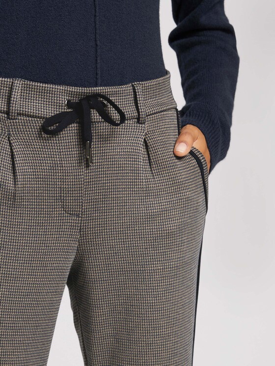 Karierte Loose Fit Hose - Frauen - navy beige houndstooth Karierte Loose Fit Hose - Frauen - navy beige houndstooth - 10 - TOM TAILOR