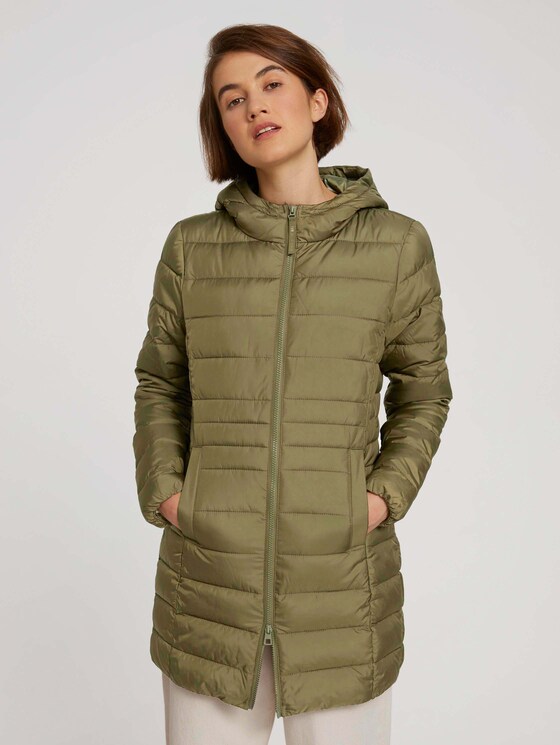 lichtgewicht gewatteerd jack met capuchon - Vrouwen - deep olive green lichtgewicht gewatteerd jack met capuchon - Vrouwen - deep olive green - 1 - TOM TAILOR Denim