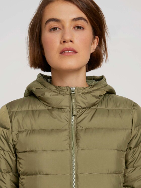 lichtgewicht gewatteerd jack met capuchon - Vrouwen - deep olive green lichtgewicht gewatteerd jack met capuchon - Vrouwen - deep olive green - 9 - TOM TAILOR Denim