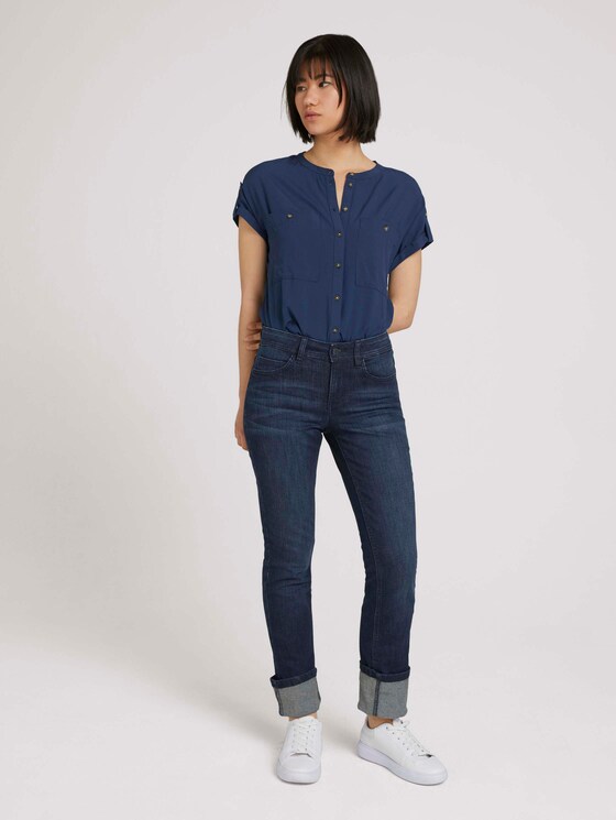 Short-sleeved shirt - Women - Dark Denim Blue Short-sleeved shirt - Women - Dark Denim Blue - 3 - TOM TAILOR