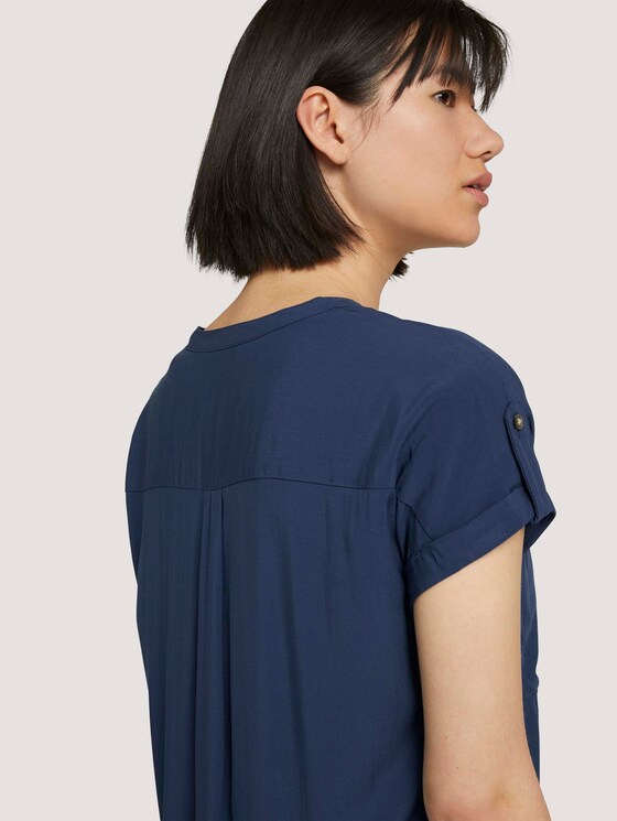Short-sleeved shirt - Women - Dark Denim Blue Short-sleeved shirt - Women - Dark Denim Blue - 9 - TOM TAILOR
