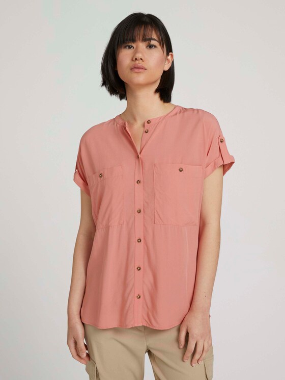 Blouse met korte mouwen - Vrouwen - dusty pastel pink Blouse met korte mouwen - Vrouwen - dusty pastel pink - 1 - TOM TAILOR