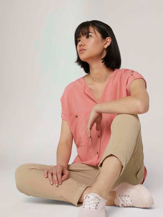 Blouse met korte mouwen - Vrouwen - dusty pastel pink Blouse met korte mouwen - Vrouwen - dusty pastel pink - 5 - TOM TAILOR