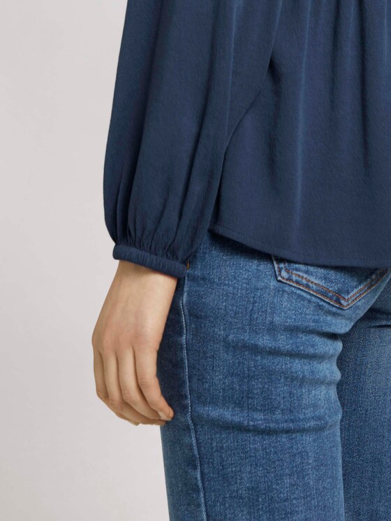 Tuniekblouse met lyocell - Vrouwen - Dark Denim Blue Tuniekblouse met lyocell - Vrouwen - Dark Denim Blue - 9 - TOM TAILOR