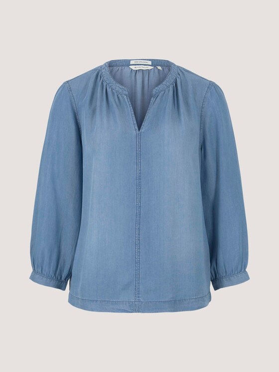 Denimblouse met TENCEL™ Lyocell - Vrouwen - Blue Denim Denimblouse met TENCEL™ Lyocell - Vrouwen - Blue Denim - 7 - TOM TAILOR