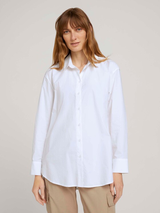 Popeline Bluse - Frauen - White Popeline Bluse - Frauen - White - 1 - TOM TAILOR