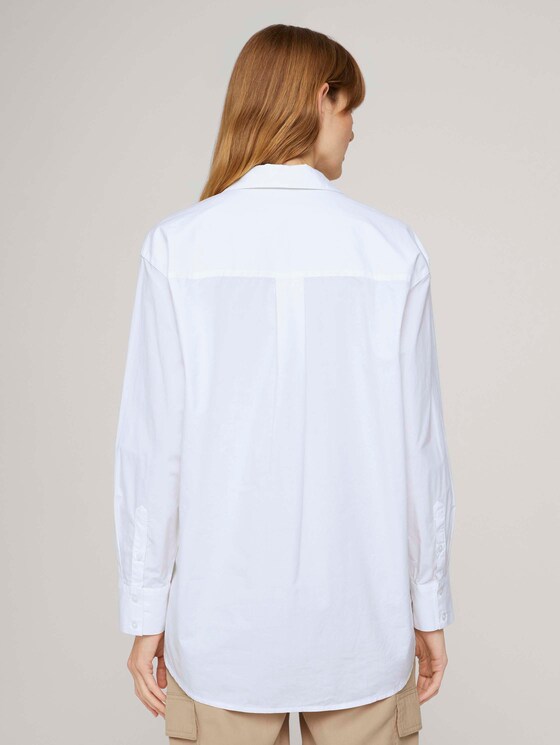 Popeline Bluse - Frauen - White Popeline Bluse - Frauen - White - 2 - TOM TAILOR