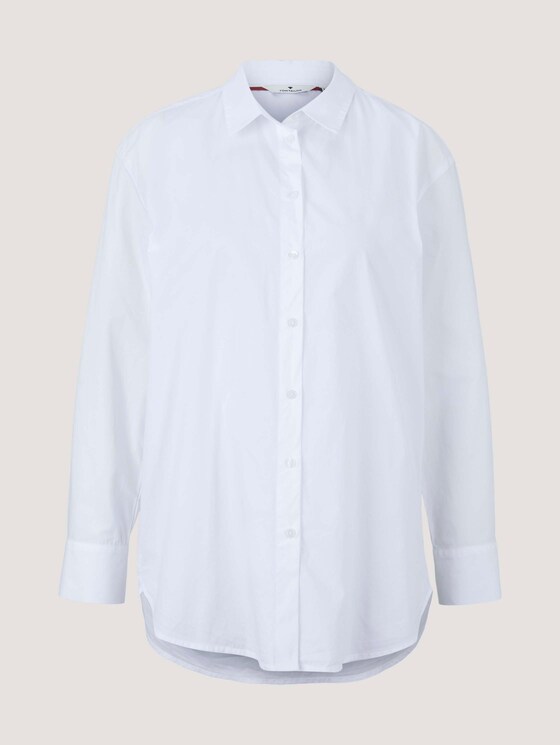 Popeline Bluse - Frauen - White Popeline Bluse - Frauen - White - 7 - TOM TAILOR
