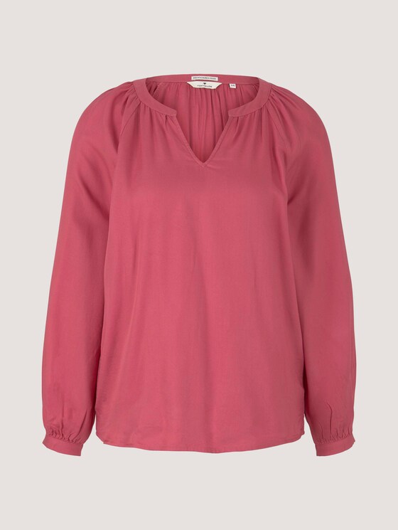 Blouse met ruches en LENZING™ ECOVERO™ - Vrouwen - cozy pink Blouse met ruches en LENZING™ ECOVERO™ - Vrouwen - cozy pink - 7 - TOM TAILOR