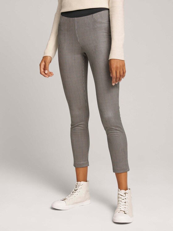 Zachte treggings - Vrouwen - navy houndstooth print Zachte treggings - Vrouwen - navy houndstooth print - 1 - TOM TAILOR