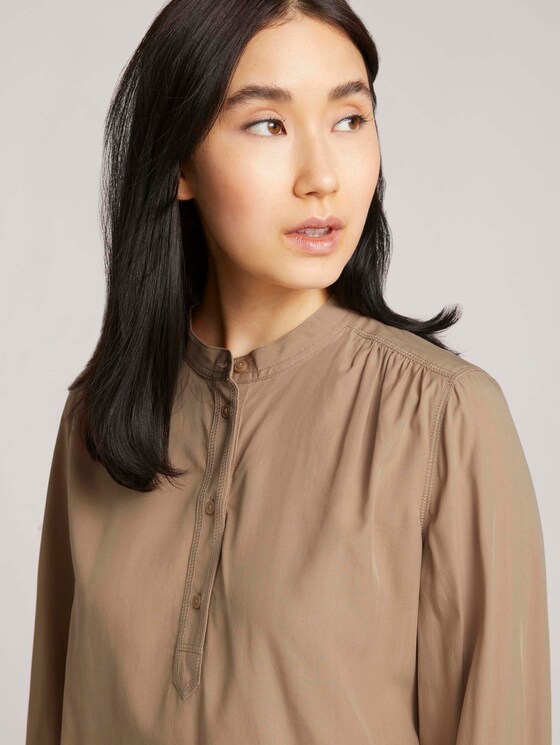 Blouse met opstaande kraag - Vrouwen - french clay beige Blouse met opstaande kraag - Vrouwen - french clay beige - 9 - TOM TAILOR