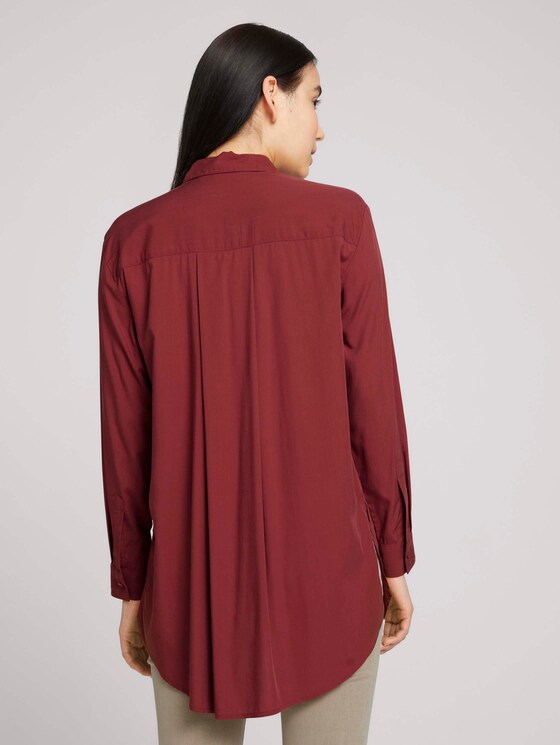 Lange Hemdbluse - Frauen - dark maroon red Lange Hemdbluse - Frauen - dark maroon red - 2 - TOM TAILOR