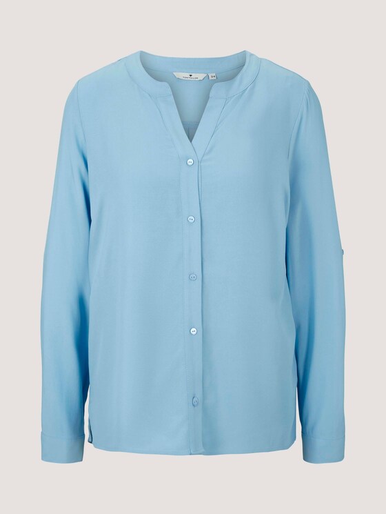 Bluse mit Ärmel Turn-Up - Frauen - Clear Light Blue Bluse mit Ärmel Turn-Up - Frauen - Clear Light Blue - 7 - TOM TAILOR