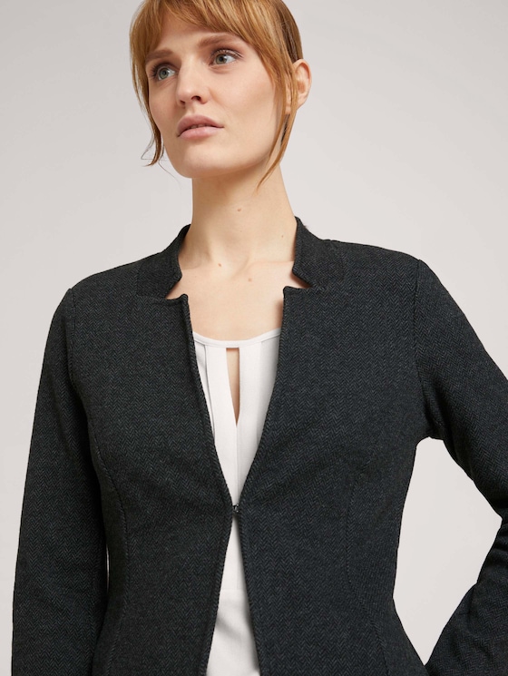 Blazer mit Fischgräten-Muster - Frauen - grey herringbone fabric Blazer mit Fischgräten-Muster - Frauen - grey herringbone fabric - 9 - TOM TAILOR