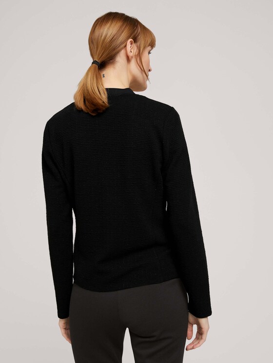 gestructureerde blazer - Vrouwen - Deep Black gestructureerde blazer - Vrouwen - Deep Black - 2 - TOM TAILOR