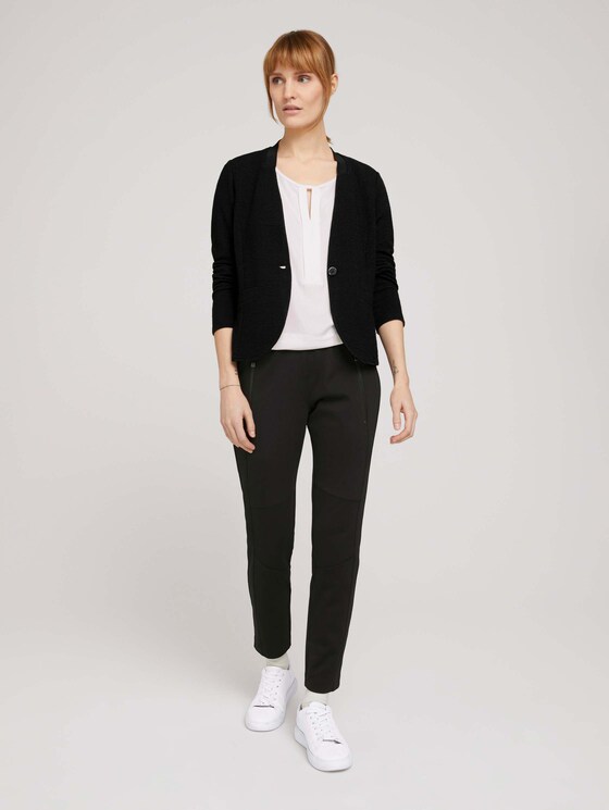 gestructureerde blazer - Vrouwen - Deep Black gestructureerde blazer - Vrouwen - Deep Black - 3 - TOM TAILOR