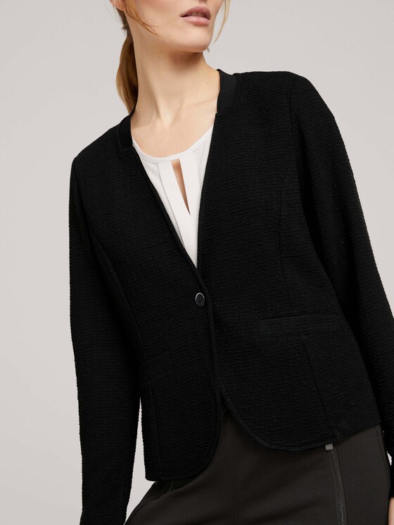gestructureerde blazer - Vrouwen - Deep Black gestructureerde blazer - Vrouwen - Deep Black - 9 - TOM TAILOR