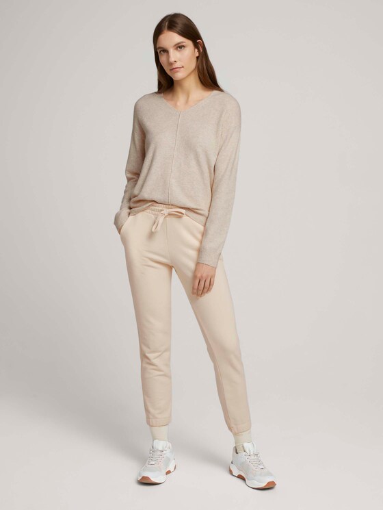 V-Ausschnitt Pullover - Frauen - smooth light sand melange V-Ausschnitt Pullover - Frauen - smooth light sand melange - 3 - TOM TAILOR