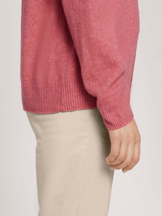 Trui met V-hals - Vrouwen - cozy pink melange Trui met V-hals - Vrouwen - cozy pink melange - 9 - TOM TAILOR