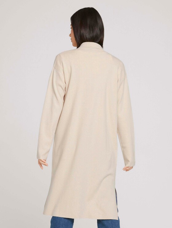 Langer Strickmantel - Frauen - smooth light sand melange Langer Strickmantel - Frauen - smooth light sand melange - 2 - TOM TAILOR