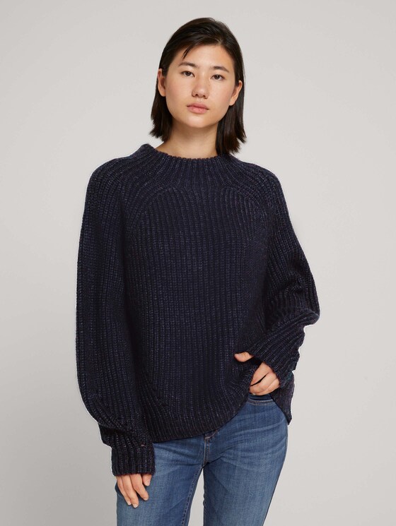 Trui met opstaande kraag - Vrouwen - Sky Captain Blue Trui met opstaande kraag - Vrouwen - Sky Captain Blue - 1 - TOM TAILOR