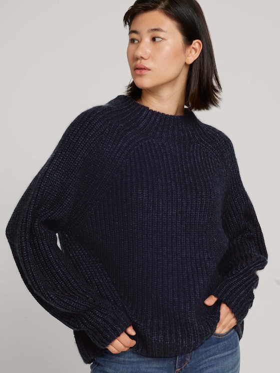Trui met opstaande kraag - Vrouwen - Sky Captain Blue Trui met opstaande kraag - Vrouwen - Sky Captain Blue - 5 - TOM TAILOR