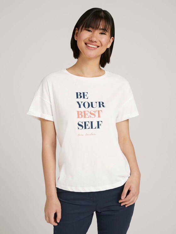 T-Shirt mit Print - Frauen - Whisper White T-Shirt mit Print - Frauen - Whisper White - 1 - TOM TAILOR