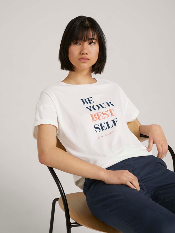 T-Shirt mit Print - Frauen - Whisper White T-Shirt mit Print - Frauen - Whisper White - 5 - TOM TAILOR