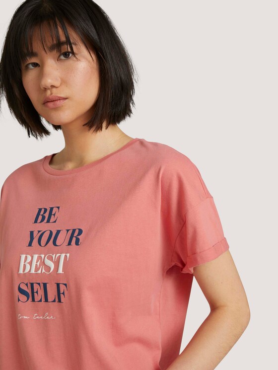 T-Shirt mit Bio-Baumwolle - Frauen - dusty pastel pink T-Shirt mit Bio-Baumwolle - Frauen - dusty pastel pink - 9 - TOM TAILOR