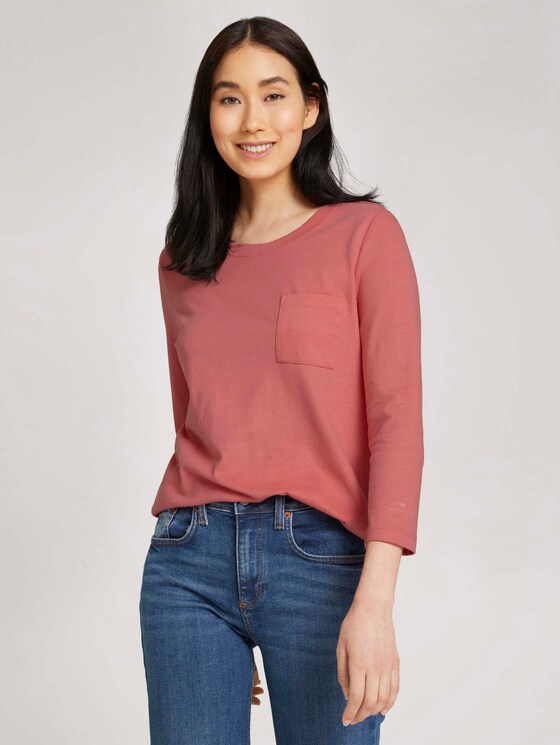 3/4 Arm Shirt mit Bio-Baumwolle - Frauen - dusty pastel pink 3/4 Arm Shirt mit Bio-Baumwolle - Frauen - dusty pastel pink - 5 - TOM TAILOR