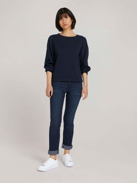 Basic Sweatshirt mit Bio-Baumwolle - Frauen - Sky Captain Blue Basic Sweatshirt mit Bio-Baumwolle - Frauen - Sky Captain Blue - 3 - TOM TAILOR