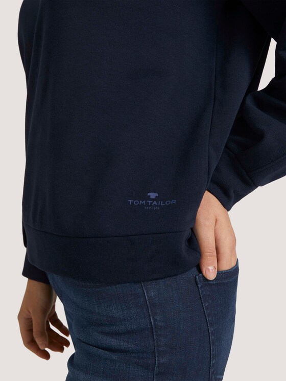 Basic Sweatshirt mit Bio-Baumwolle - Frauen - Sky Captain Blue Basic Sweatshirt mit Bio-Baumwolle - Frauen - Sky Captain Blue - 9 - TOM TAILOR
