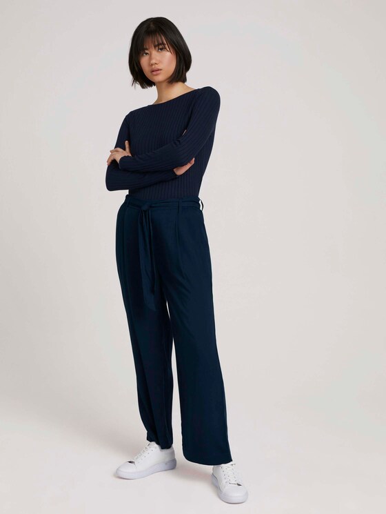 Ripp Langarmshirt - Frauen - Sky Captain Blue Ripp Langarmshirt - Frauen - Sky Captain Blue - 3 - TOM TAILOR