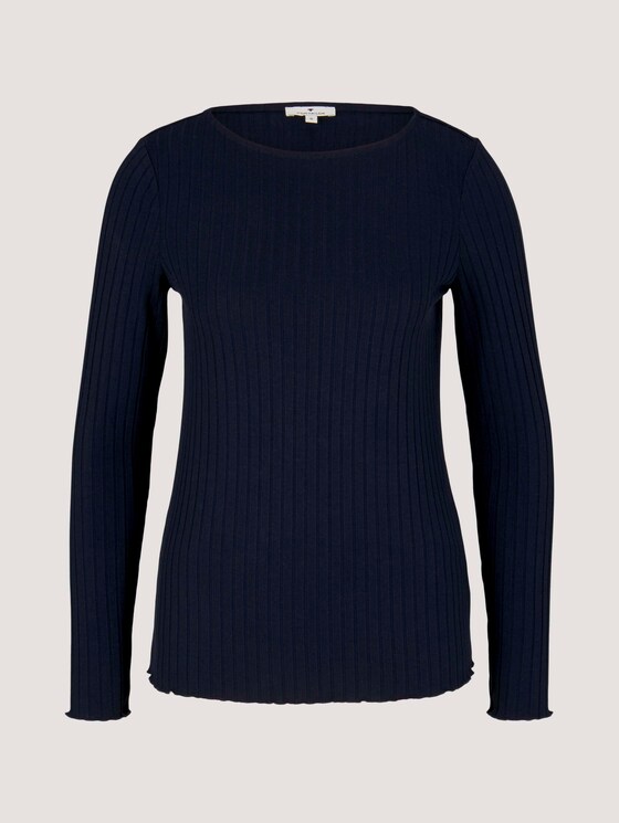 Ripp Langarmshirt - Frauen - Sky Captain Blue Ripp Langarmshirt - Frauen - Sky Captain Blue - 7 - TOM TAILOR
