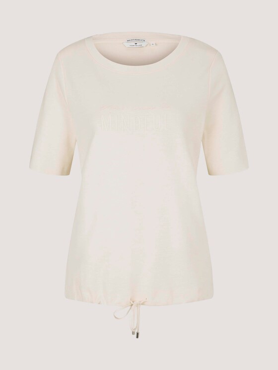 Besticktes T-Shirt mit Bio-Baumwolle - Frauen - smooth light sand Besticktes T-Shirt mit Bio-Baumwolle - Frauen - smooth light sand - 7 - TOM TAILOR