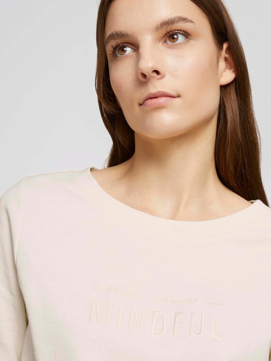 Besticktes T-Shirt mit Bio-Baumwolle - Frauen - smooth light sand Besticktes T-Shirt mit Bio-Baumwolle - Frauen - smooth light sand - 9 - TOM TAILOR