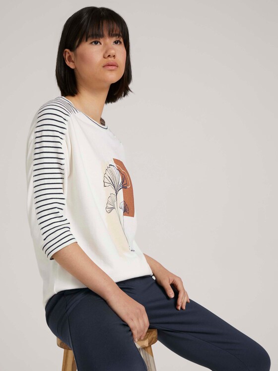 Shirt met print van biologisch katoen - Vrouwen - Whisper White Shirt met print van biologisch katoen - Vrouwen - Whisper White - 5 - TOM TAILOR