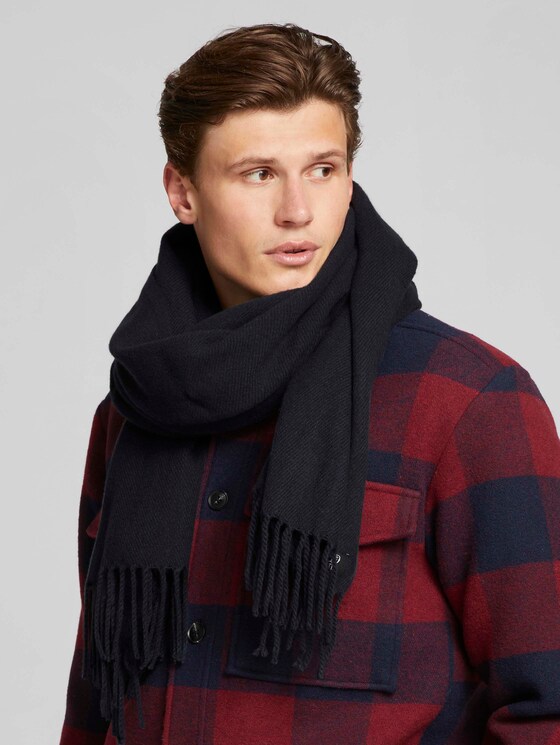 Schal mit Fransen - Männer - Sky Captain Blue Schal mit Fransen - Männer - Sky Captain Blue - 5 - TOM TAILOR Denim