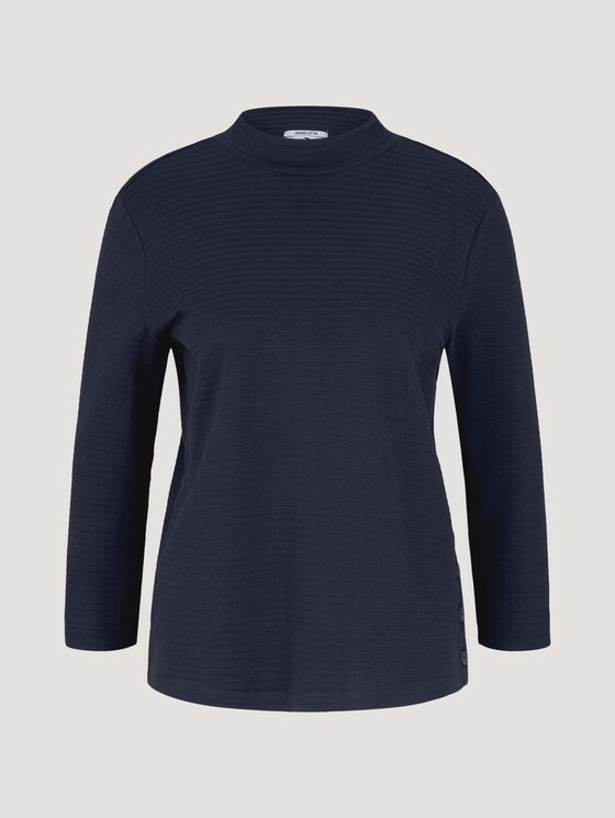 Ripp Shirt mit Bio-Baumwolle - Frauen - Sky Captain Blue Ripp Shirt mit Bio-Baumwolle - Frauen - Sky Captain Blue - 7 - TOM TAILOR