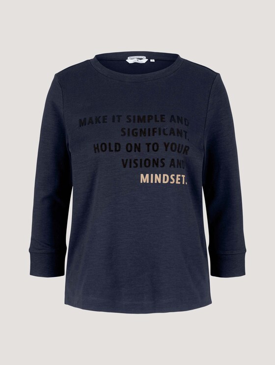 Print shirt with organic cotton - Women - Sky Captain Blue Print shirt with organic cotton - Women - Sky Captain Blue - 7 - TOM TAILOR