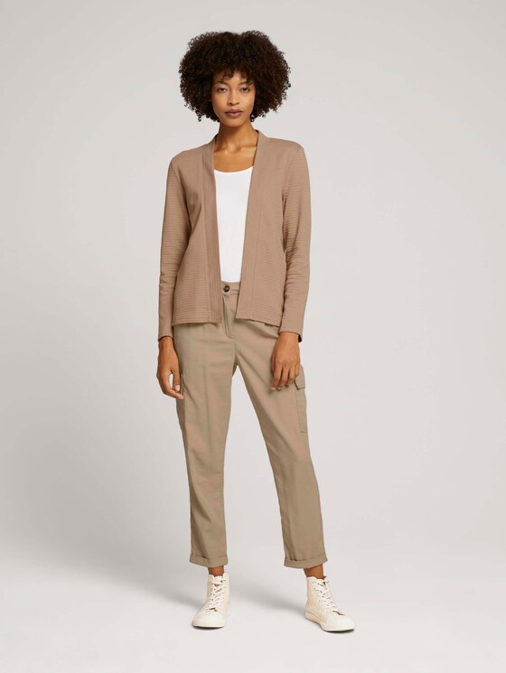 Rib-overhemdvest met biologisch katoen - Vrouwen - french clay beige Rib-overhemdvest met biologisch katoen - Vrouwen - french clay beige - 3 - TOM TAILOR