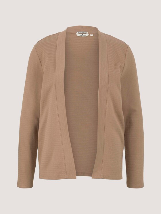 Rib-overhemdvest met biologisch katoen - Vrouwen - french clay beige Rib-overhemdvest met biologisch katoen - Vrouwen - french clay beige - 7 - TOM TAILOR